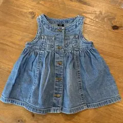BabyGapデニムノースリーブワンピース0-3M