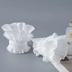 袖口蕾絲 白色 洛麗塔風蕾絲 荷葉邊 假袖 結婚式 春季 白色可愛