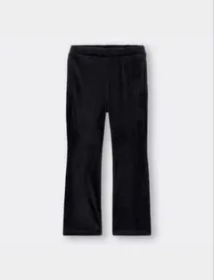 GU GIRLS ヌクヌクニットコール フレアパンツ ブラック 160 キッズ