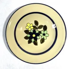 昭和レトロ ストーンウェア 深皿 24cm 花柄 北欧風 ヴィンテージ