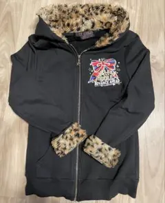 LIZ LISA doll ブラックパーカー⭐︎ヒョウ柄ファー　150cm