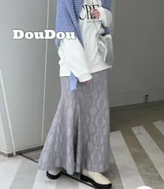 美品doudou レースロングマーメイド　グレースカート　春夏　上品　デート服のサムネイル