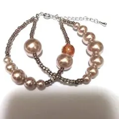 ✌お値下げ✌ブレスレット・ピンクパールレア色レア色