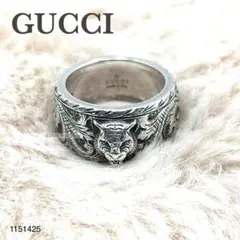 GUCCI リング ガーデンキャット マラカイト シルバー Ag925 刻印23 