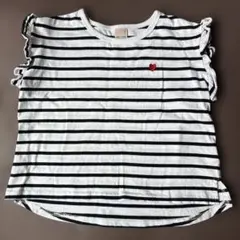 petit main ボーダー フリル Tシャツ 110cmのサムネイル