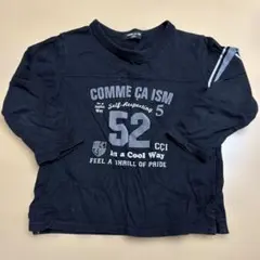 COMME CA ISM ブラック長袖カットソー 100A