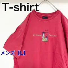 YAD47【US輸入】WISEGUY　Tシャツ【メンズL】半袖　濃いピンク