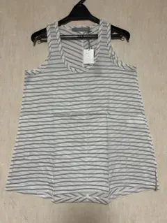 theory luxeストライプAラインノースリーブ038サイズ新品未使用タグ付