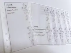 バインダー貯金 Saving リフィル A6サイズ 6枚 Flower