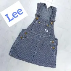 Lee　ワンピース　90　青色　ストライプ柄 ジャンパースカート デニムのサムネイル