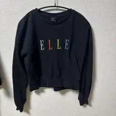 GU×ELLE スウェットプルオーバー ブラック
