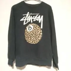 【即完売モデル】ステューシー　エイトボール　ビッグロゴ 　豹柄　長袖　Tシャツ