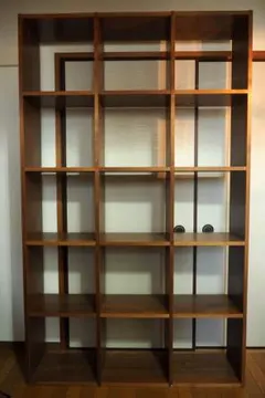 【hara様専用】無印良品スタッキングシェルフセット５段×３列ウォールナット材のサムネイル