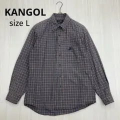 KANGOL カンゴール ヴィンテージ 長袖 シャツ ボタンダウン L