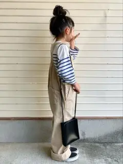 チャオパニックティピー　キッズ オーバーオール ベージュ