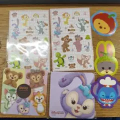 香港ディズニー　シール　コースター　ダッフィー　ステッカー　セット