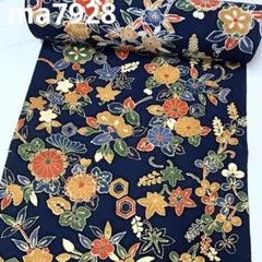 ma7928 正絹 小紋 反物 着尺 未仕立て 丹後ちりめん 紅型 リメイク生地