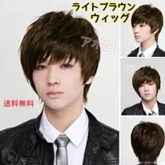 メンズ　ライトブラウン　男性　ウィッグ　ショート　明るい茶のサムネイル