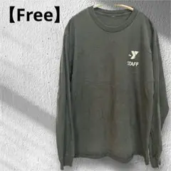 STAFF ロゴ　ロングスリーブ　フリーサイズ　長袖Tシャツ