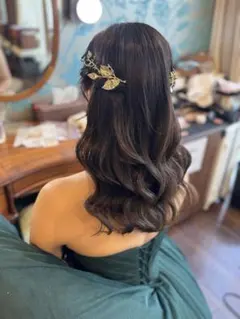 ゴールド葉モチーフヘッドドレス