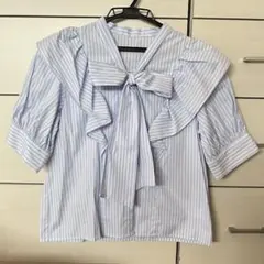 INGNI ブラウス リボン ストライプ Mサイズ