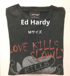 Ed Hardy スカルデザイン長袖カットソー　Mサイズ