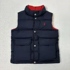 ポロラルフローレン　ダウンベスト　ポニー刺繍　リバーシブル　110cm　4T