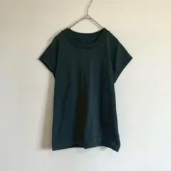 無印良品［S］大人カジュアル◎ゆったり◎フレンチスリーブクルーネックニットのサムネイル