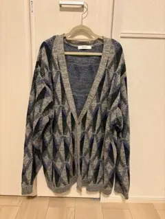 INHERIT 幾何学模様 カーディガン