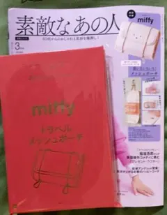 素敵なあの人3月号付録　ミッフィーメッシュポーチ