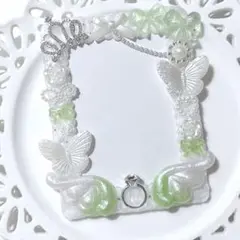 トレカケース ホイップデコ 黄緑 緑 グリーン パール 羽 天使 No.80