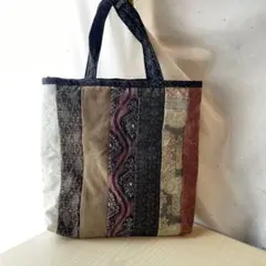 昭和モダンパッチワークハンドバッグ