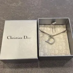 ディオール Dior ネックレス ロゴチャーム シルバー