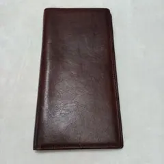 【希少】JAL 本革 レザーパスポートケース、マルチカードケ－ス、小銭入　焦茶