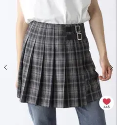 JEANASIS Wベルトプリーツミニスカート　古着　韓国　レイヤード　y2k