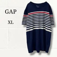 GAP ギャップ ボーダー Tシャツ XLサイズ 紺 赤 ホワイト