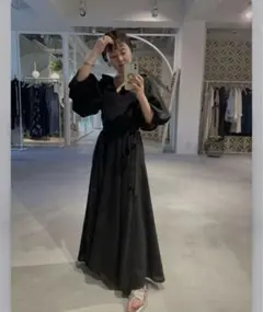 AMERI VINTAGE VELOUR PUFF SLEEVE DRESS - メルカリ