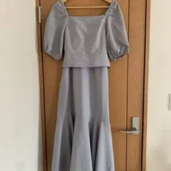 マジェスティックレゴングレー オフショルダー スカートセットアップ
