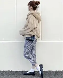 【INGNI】エコファーパーカーブルゾン オーバーコート ベージュ