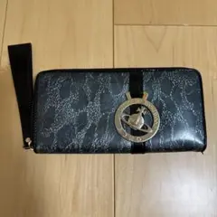 Vivienne Westwoodレオパード柄ラウンドジップ長財布