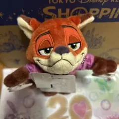 【美品】ニック・ワイルド 肩のせぬいぐるみ　ズートピア2
