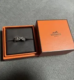 HERMES アンシェネ PM シルバーリング 専用ボックス・リボン付き