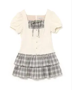evelyn リボンカーデセットワンピース アイスグレイ - メルカリ