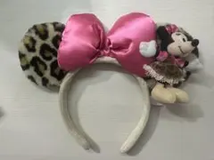 ミニーマウス ヒョウ柄カチューシャ
