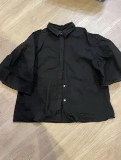 UNITED ARROWS パンチングレース 長袖ブラウス ブラックのサムネイル