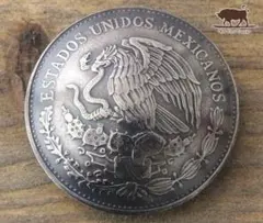 コンチョ　メキシコ　20ペソ　イーグル　31mm　ボタン　ネジ式