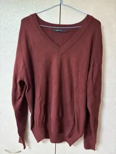 AMERICAN HOLIC バーガンディ Vネックニット Lサイズ