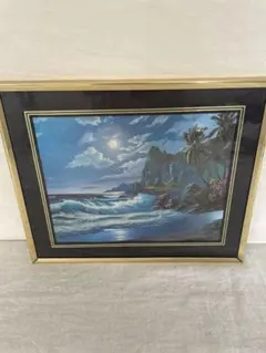 ロイ.ゴンザレス.タボラ ハワイ 絵画 真作 風景画 額装 アート 美術品