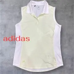 【美品】adidas ノースリーブ ポロシャツ Sサイズ　総柄 ゴルフのサムネイル