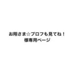お翔さま☆プロフも見てね！様専用ページ